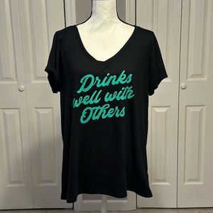 Torrid V-neck Graphic Tee playful